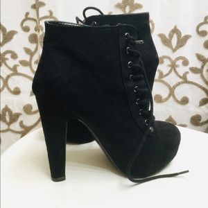 Black heeled booties